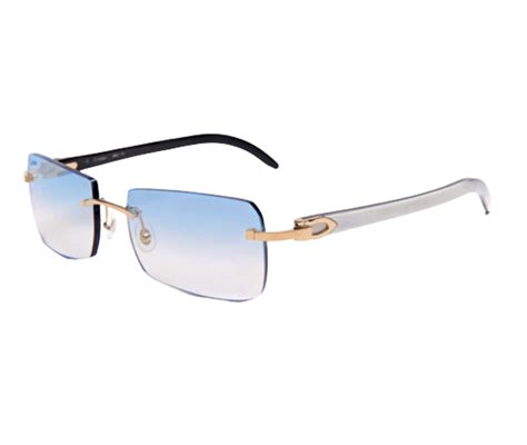 white cartier buffalo horn glasses
